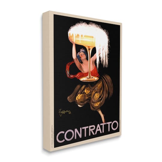 Stupell Industries Vintage Vermouth Cocktail Illustrative Advertisement Contratto Canvas Wall Art
